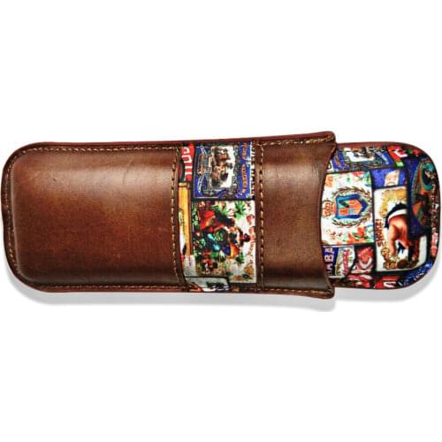 Leather Humidor Cigar Box Mini Travel Humidor Holder Load 2 Pcs Cigars Tube Cigar Accessories Mens Gift