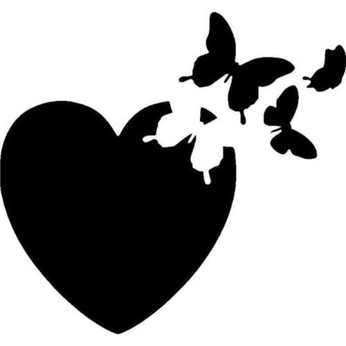 13.7*12.7CM Butterfly Love Creative Car Styling Stickers Fashion Accessories Motorcycle Decorative Decals C4-0282