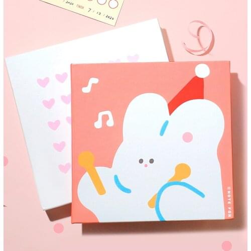 Cute Bear Rabbit Flower Cube Weekly Planner Notebook Scrapbook Note Pad Diary School Supplies Agenda Journal Accessories Gift