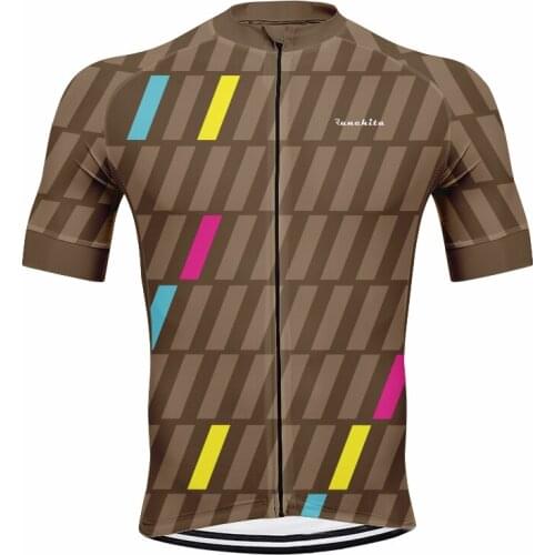 RUNCHITA Cycling Jerseys Men Summer Short Sleeve Ropa De Ciclismo Maillot ITALIA Cycling Clothes Bicycle Breathable Shirt