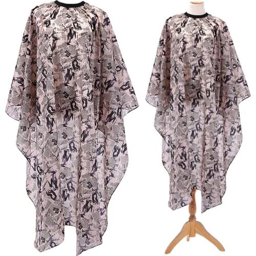 Printed Hair Cutting Salon Cape with Closure Snap Water And Stain Resistant Unisex Hair Cutting Cape
