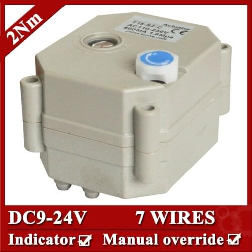 Actuator for valve 7 wires DC9-24V with position indicator and manual override