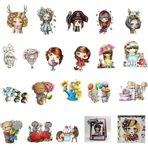 Mouse And Cute Bear Cling Mounted Rubber Stamps DIY New Stamps For Scrapbooking Card Making Retro Photo Album Making Cards 22