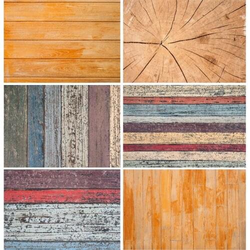 SHENGYONGBAO Art Fabric Wood Board Photography Backdrops Props Wooden Plank Floor Photo Studio Background 20925CS-01