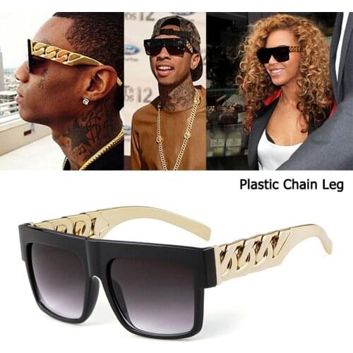 JackJad 2020 Fashion Celebrity Inspired Twisted Plastic Chain Sunglasses Women Cool Vintage Hip Hop Sun Glasses Oculos De Sol