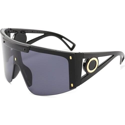 Oversized Women Shield Visor Mask Sunglasses Men Windproof Sun Glasses One Peice Big Frame Goggles Shades Sport Zonnebril UV400