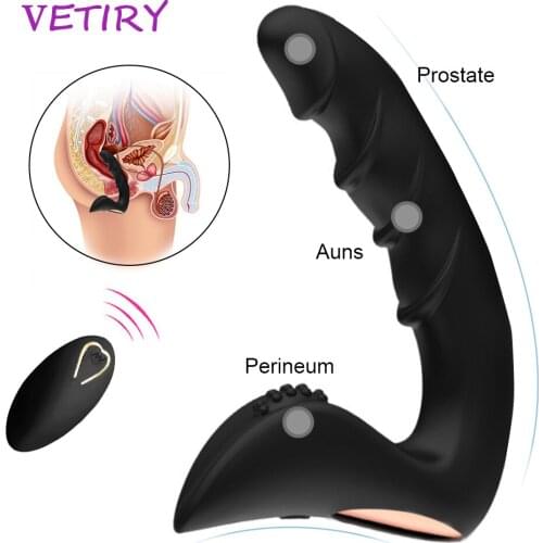 VETIRY Prostate Massager Anal Plug Vibrator Butt Plug 10 Speed Sex Toys For Women Men Wireless Remote Control Clitoris Stimulate