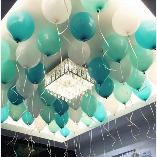 Balloons 10inch=25cm dark light blue for Gift Craft Birthday Wedding Party baby shower favor Decoration DIY