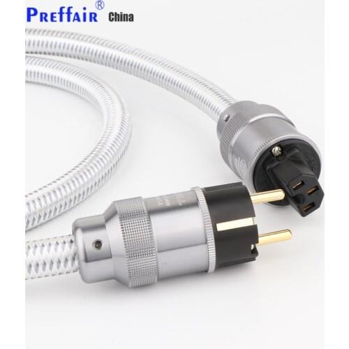 KRELL High Quality Pure Copper CRYO-156 Power Plug HIFI EU Schuko AC Power Cable HIFI US AC Power Cord Cable For Tube Amp CD