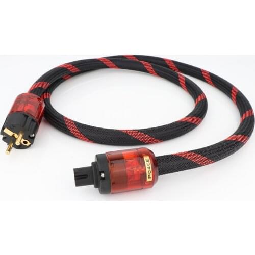 High Quality OFC Copper Audiophile AC Power Cable Power Cord Cable With Schuko P-046 EU Power Plug Figure 8 IEC