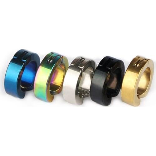 1 Pairs Geometric Ear Cuff Rings Punk Rock Titanium Sterling Steeling Smooth Clip On Earrings Minimalist Fashion Jewelry 2018