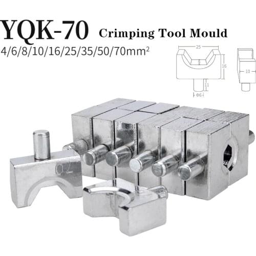 1Pair YQK-70 Hydraulic Clamp Die Copper And Aluminum Terminal Crimping Tool Die Hexagonal