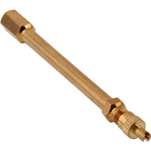 2Pcs Tire Valve Stem Extension Adapter, Brass Air Tyre Valve Extenders for Motorcycle, Bike, Mower and Scooter