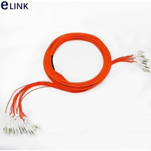 2pcs 15m 8 cores fiber patchcord MM bundled jumper LC SC FC ST branch cable 2.0mm Multimode optical fiber patch lead 8C bundl