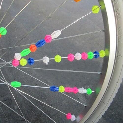 36X Colorful Plastic Cycle Bike Wheel Spoke Clip Luminous Beads Bicycle Decors