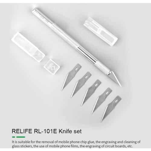6 in1 Metal Cutting Knife Set Wood Carving Pen Paper Cutter Sculpture Scalpel Knife PCB Repair DIY Hand Tools Set with 6 Blades