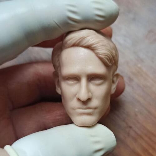 In Stock 1/6th Man Handsome Agent Hill Soldier Head Sculpture White Unpainted For 12inch Doll Action DIY Accessories
