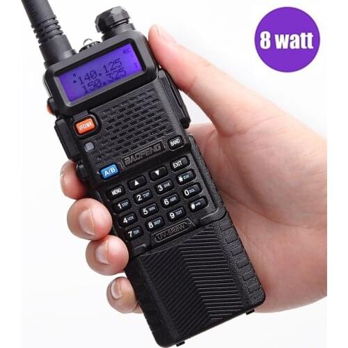 Baofeng UV-5R8W Tri-Power 8w/4w/1w Dual Band 10km long range FM Ham 2 way Radio Transceiver True 8W 3800mAh Battery for outdoor