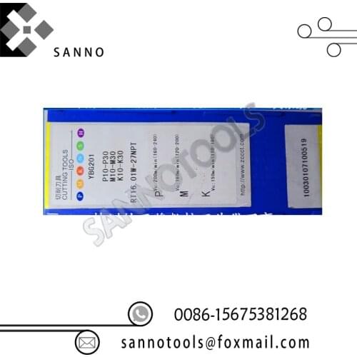 Free shipping! High quality 10pcs/lots threading blade tools YBG201 RT16.01W-27NPT cnc carbide threading inserts