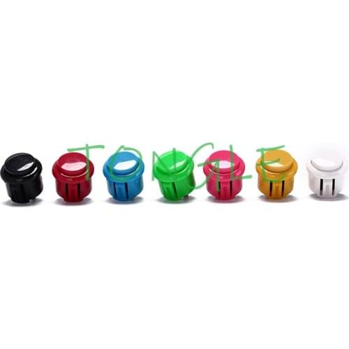 Free Shipping 10PCS Built-in Small Micro Switch For DIY Arcade Controller Jamma Mame 24mm Factory Price Arcade Round Push Button