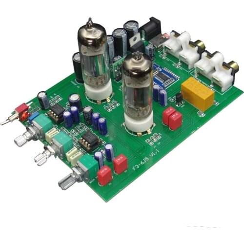 Bluetooth 4.2 Hifi 6J5 Tube Amplifiers Audio Board NE5532 Preamplifier Tone Board with Volume Adjustment