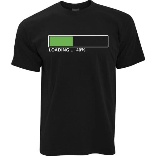 40Th Birthday T Shirt Loading 40% Complete Forty Gift Funny Computer Geek Summer Men High Quality Tees Nerd T Shirts