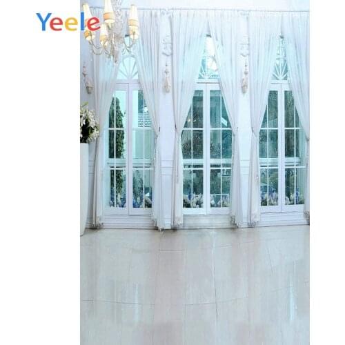 Interior Window Curtain Chandelier Baby Portrait Backdrop Wedding Background Photography Backdrops Backgrounds For Photo Studio