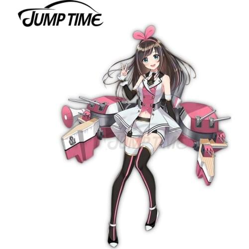 JumpTime 13 x 10.8cm Azur Lane Elegant Kizuna Ai Anime Waifu Weatherproof Car Stickers Decals Car Accessories Waterproof Decor