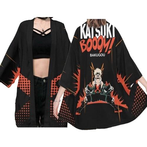 Kimono Anime My Hero Academia Midoriya Izuku Todoroki Shoto Cosplay Costumes Cloak Bakugou Katsuki Cardigan Pajamas Bathrobe