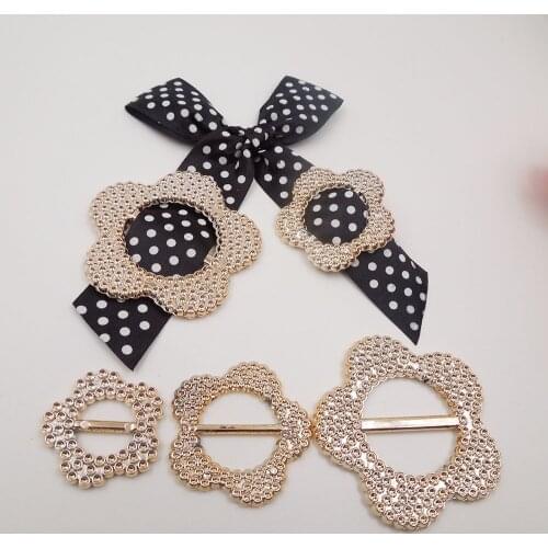 28/37/54mm,30/20/10pcs uv plated rose gold no fade ribbon buckles acessories Invitation Ribbon Slider Headband Hair Clip DIY