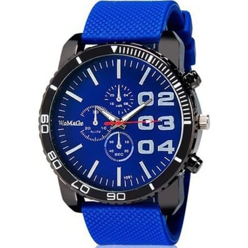 Big Dial Men Watches Men Sports Watches Womage Mens Quartz Rubber Watches Military Army Watch reloj hombre relogio masculino