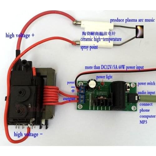 ZVS Tesla coil Kits module Booster high voltage generator Plasma Music Arc Speaker Diy Kits