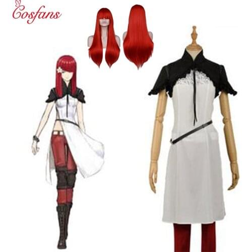 6PCS NieR:Automata Devola Popola Uniform Dress Outfit Games Cosplay Costumes Halloween cosplay costume and wig customizable