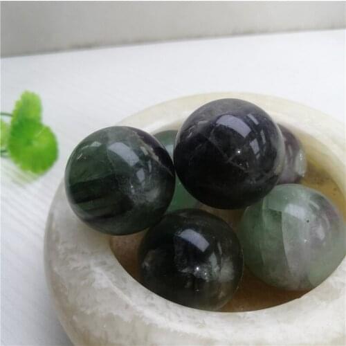 Natural Rainbow Fluorite ball Quartz Crystal Sphere Chakra Stone Healing Energy Meditation Massage Gifts Decoration