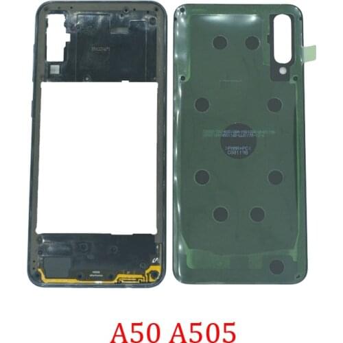 New Chassis Back Cover For Samsung A50 A505 A505F A505FN A505FM A505GN Original Housing Bezel Middle Frame With Rear Panel Door