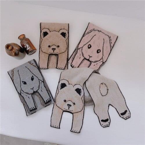 New Winter Wool Cartoon Bear Sheep Boy Girl Scarf Soft Warm Thick Kids Boys Girls Shawls Wrap Children Scarves Accessories Bib