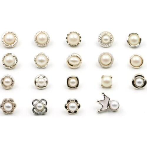 NEW 10pcs/lot Shirt buckles childrens wild pearls button round chiffon mens cardigan sweater childrens small button