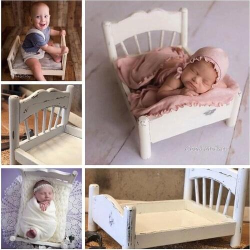 European and American style baby photography props to do old wind wood new bed newborn photography props