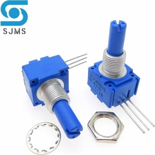 Rotary potentiometer 91A1A-B28-A15L 10K Adjustable resistor linear shaft diameter 6.35mm shaft length 19.05mm