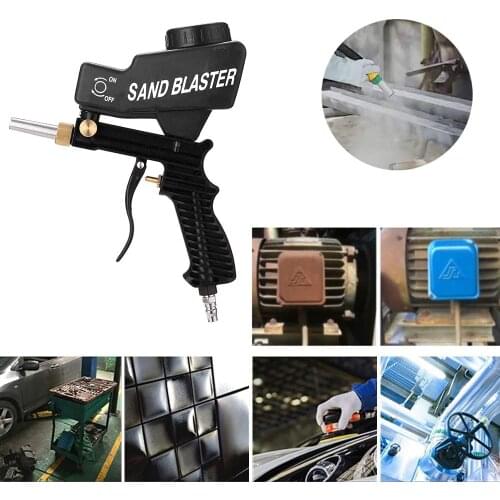 TRANVON Hand-Held Pneumatic Sandblasting Gun Derusting Dead Angle Repair Tool Sandblasting Machine