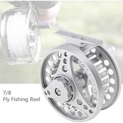 Fishing Reel Aluminum Alloy Fly Fishing Reel 7/8 Large Former Ice Fishing Reel Left / Right Interchangeable