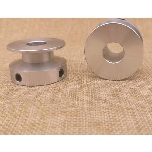 Silver Aluminum Alloy40mm Single Groove Fixed Bore Pulley for Motor Shaft 8-20MM A type Belt