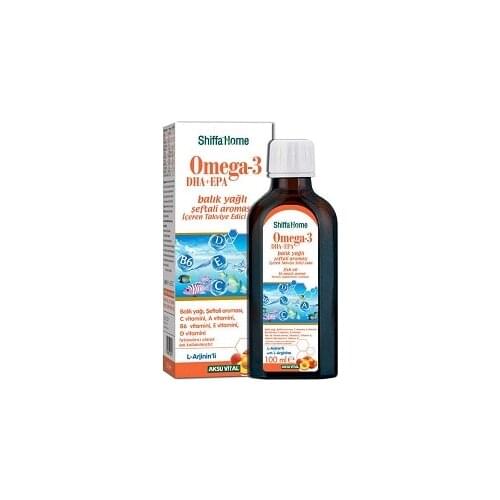 Shiffa HomeOmega-3 EPA + DHA Fish Oil Peach Flavored 100 ml