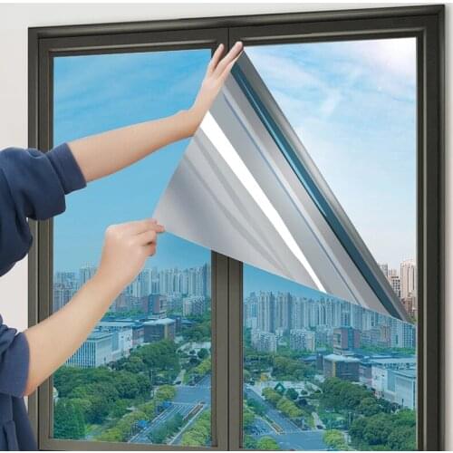 Top One Way Window Privacy Film Self-adhesive Reflective Sun Blocking Mirror Sticker Heat Control Vinyl Anti-UV Window Sticker