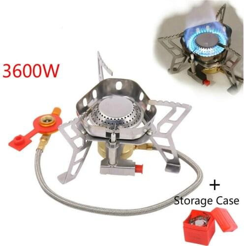 Camping Gas Stove 3600W Portable Folding Outdoor Gas Burner Backpacking Stove Tourist Equipment For Cooking Hiking Picnic