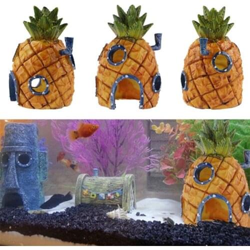Fish Tank Decorations Fish and Shrimps To Avoid Aquarium Greening Decoration Pineapple House Ocean Landscape Accessories