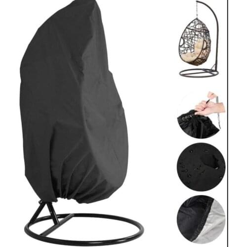 Outdoor Waterproof Garden Furniture Garden Swing Zipper Protective Balcony Furniture Cover Hanging Egg Swing Chair Cover D30
