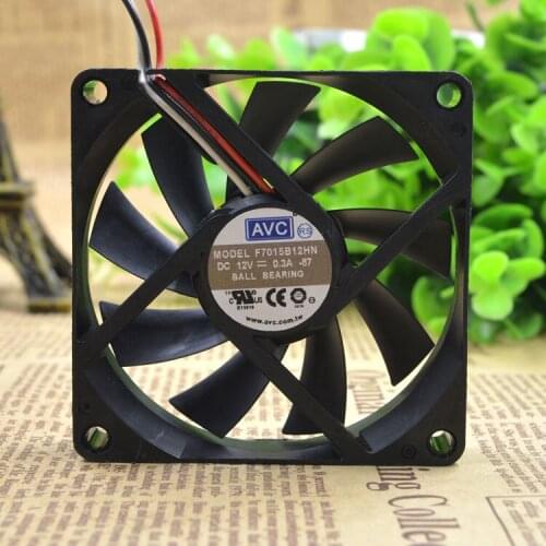 AVC F7015B12HN 7CM DC 12V 0.3A 7015 CPU Mute 3-Wires Cooling Fan