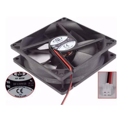 TOP MOTOR DF1209SH DC 12V 0.25A 90x90x25mm 2-Wire Server Cooling Fan
