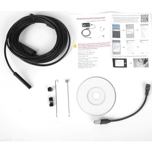 Pipe Inspection 5M 7mm Camera Plumbing WaterProof USB Drain Endoscope Sewer Endoscope Camera Flexible